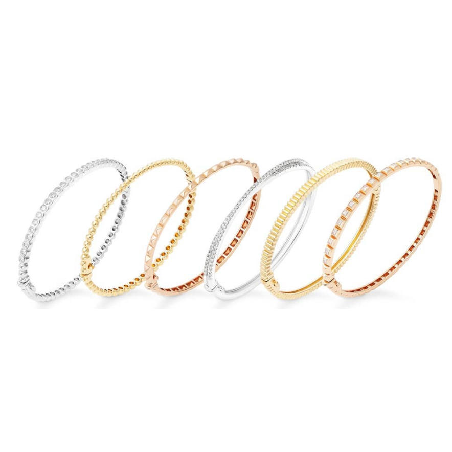 18K Pyramid Bangle Bracelet